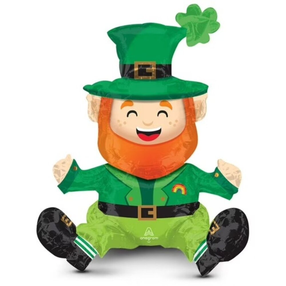 Lot of 3 Leprechaun Mylar Tabletop Balloon Decoration 18"x22" St Patricks